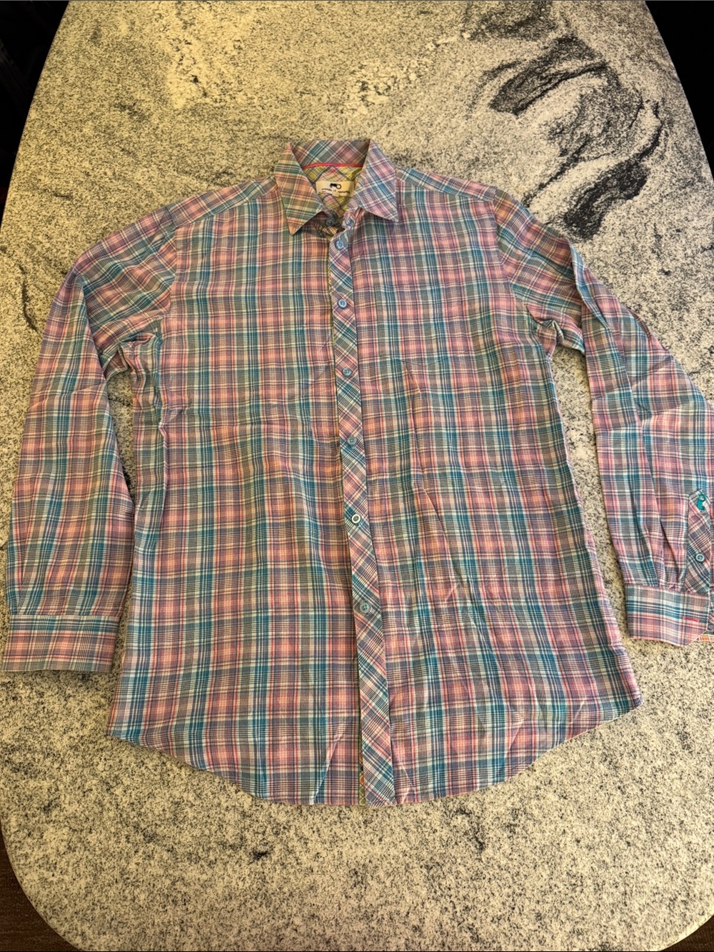 Moods of Norway Men's Plaid Button-Down Shirt - Multi-Color - Large, Cotton